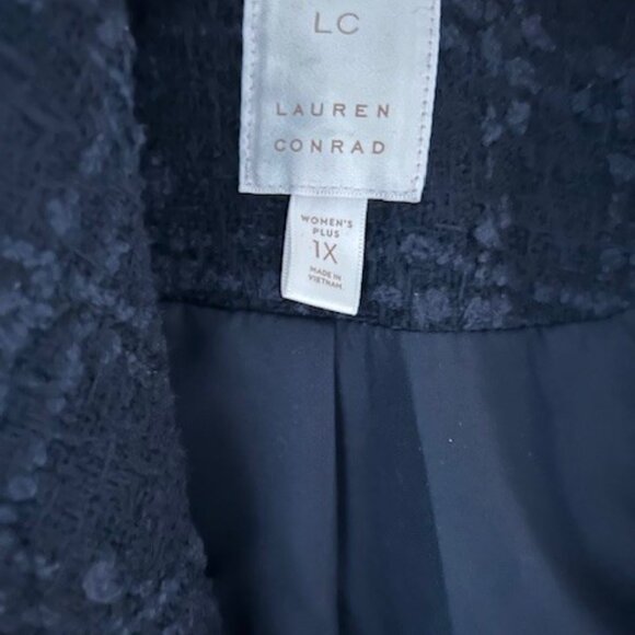 Lauren Conrad Double Breasted Peacoat Jacket--Navy Tweed--Size XL--MSRP $78 - Picture 7 of 7